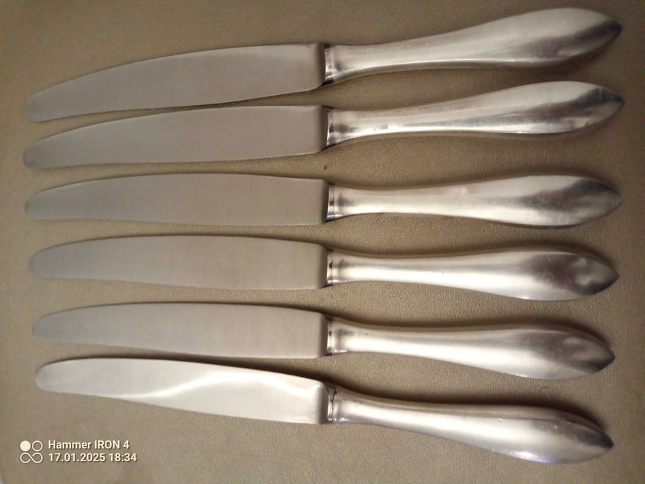 Fraget- księstwo warszawskie- komplet noży obiadowych- posrebrzane