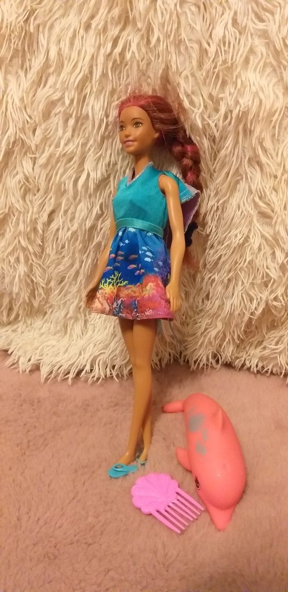 Lalka Barbie Tajemnicza Syrena ściągany ogon