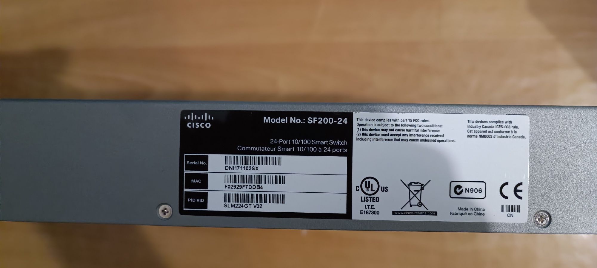 Комутатор Cisco SB SF200-24 (SLM224GT)