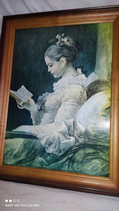 Obraz dziewczyna czytająca ksiązke