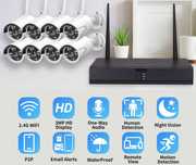 Kit Vídeo Vigilância • 8 Câmaras • WiFi • Sem Fios • Full HD • NOVO