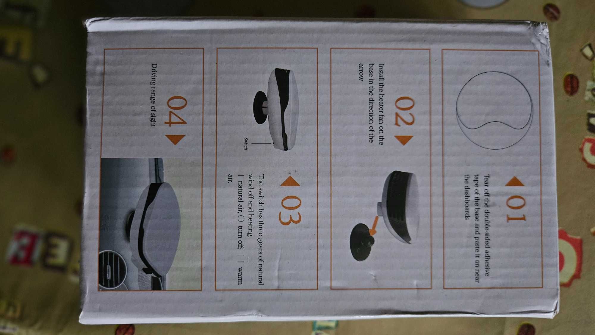 Aquecedor desembaciador 12V, ficha de isqueiro.