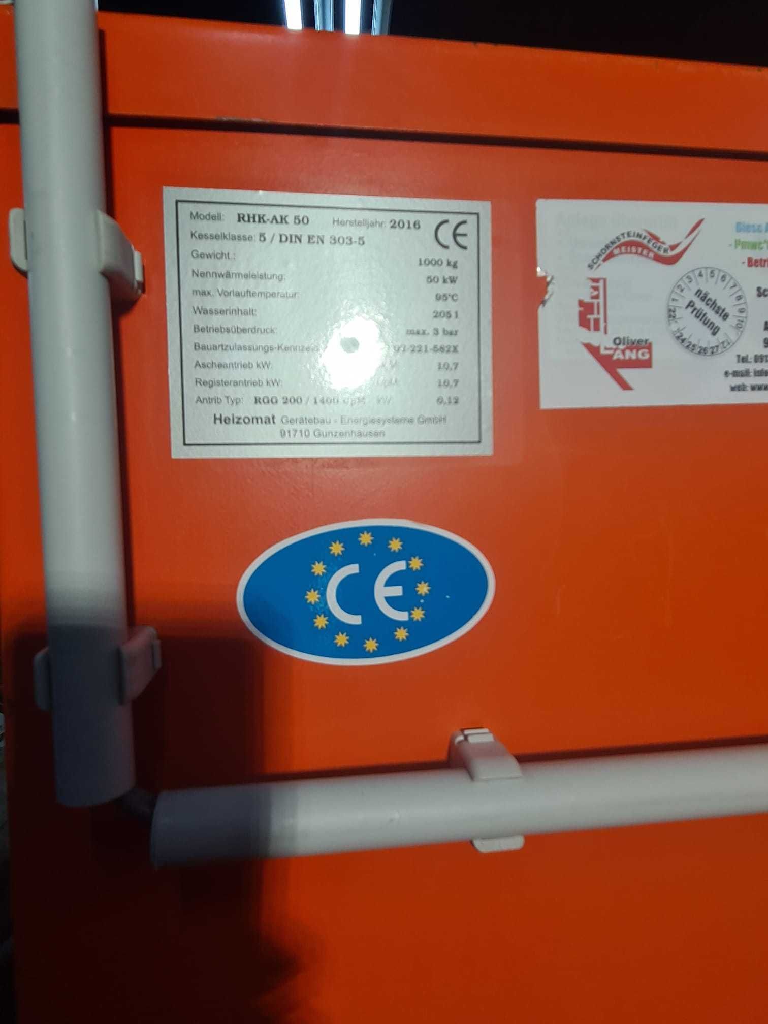 Piec na Trociny 15/50 kw Zrębka Owies Pestka Wióra  5 Klasa