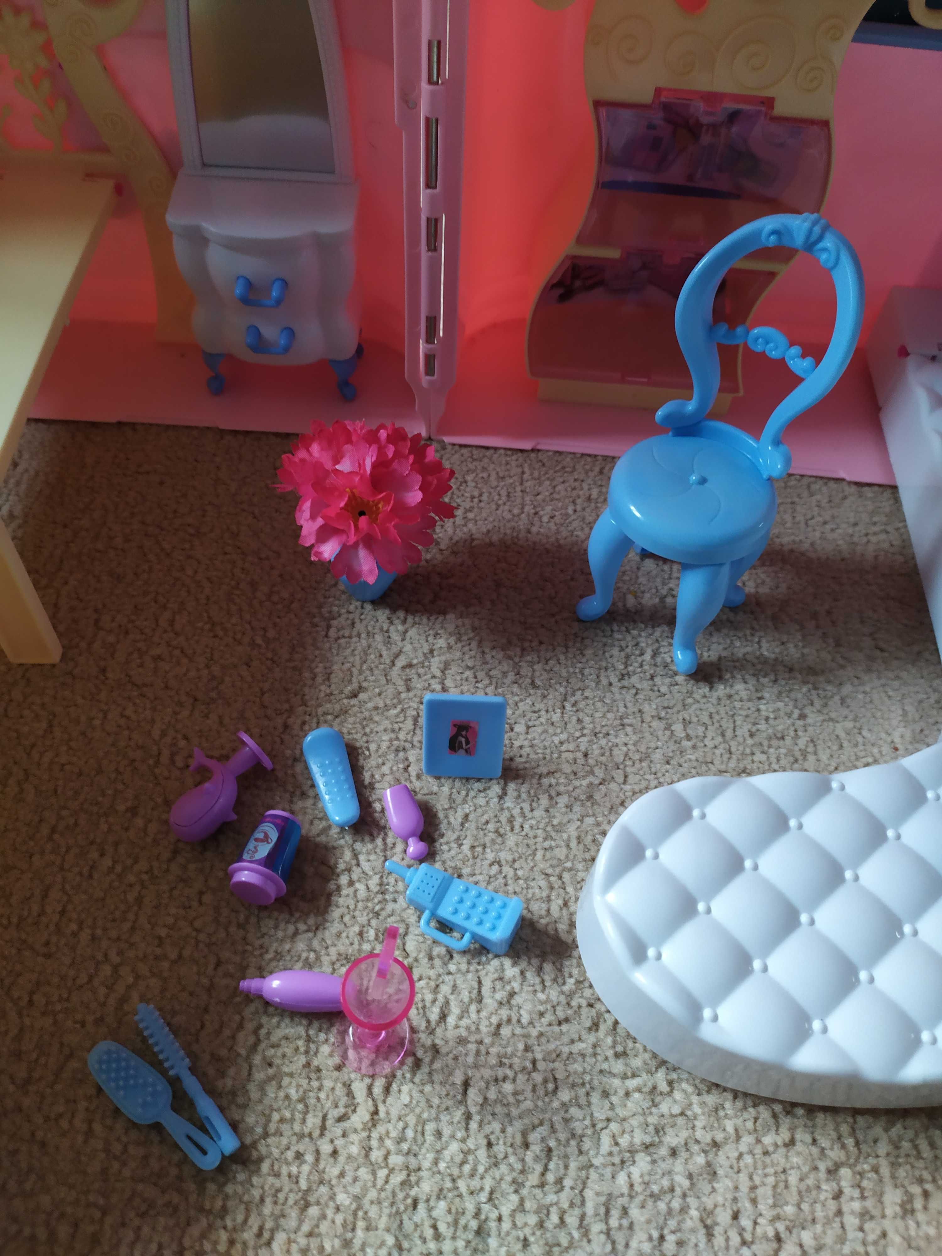 Domek Barbie walizka, domek dla lalek, przenośny rozkładany