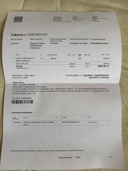Dron DJI Mini 4 Pro Fly More Combo RC2 + dodatki OKAZJA