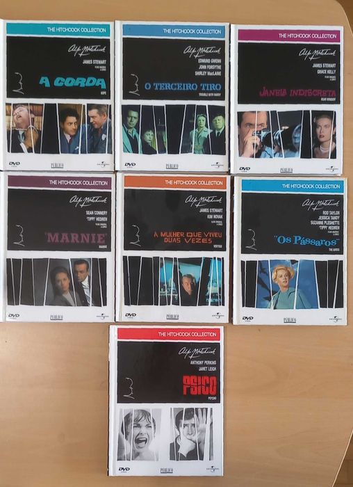 15 DVDs de filmes de Alfred Hitchcock