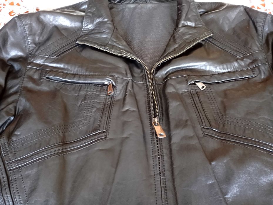 Чоловіча натуральна шкіряна куртка
