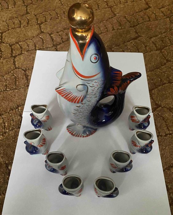 Порцеляновий антикварний набір "Рибки"