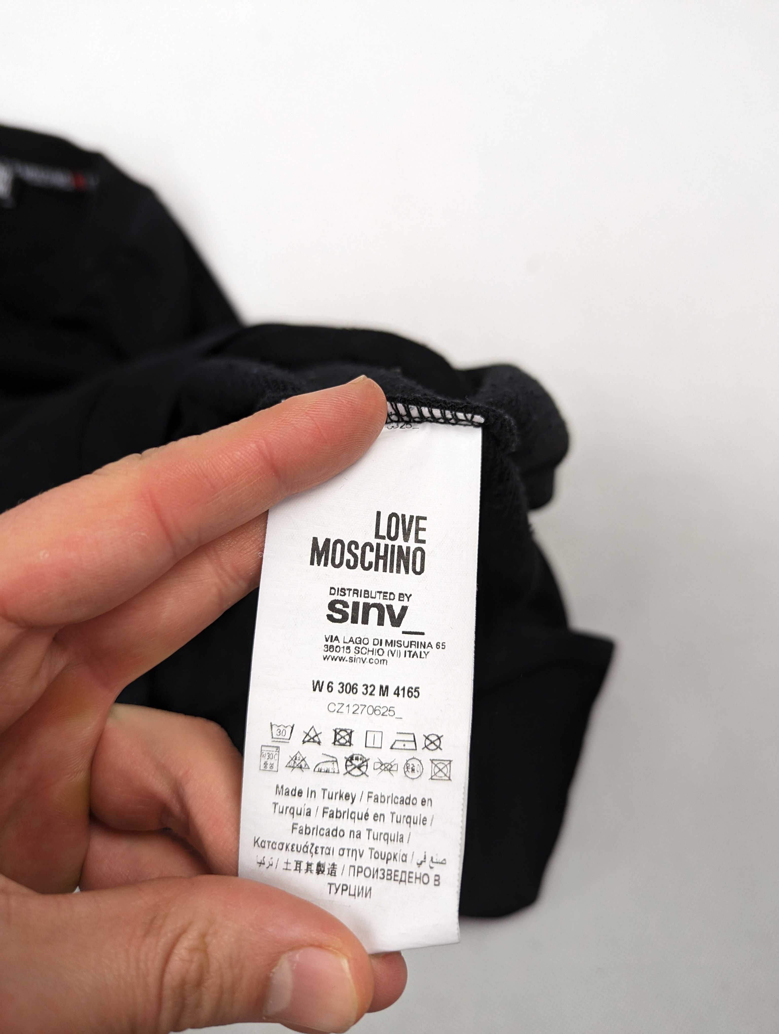 Love Moschino czarna bluza XL logo