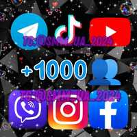 Просування в Instagram TikTok Viber Telegram Youtube Facebook