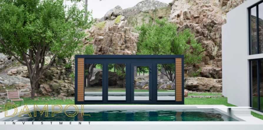 Pawilon kontener  6mx3m 600x300 cm  biurowy usługowy ogrodowy handlowy