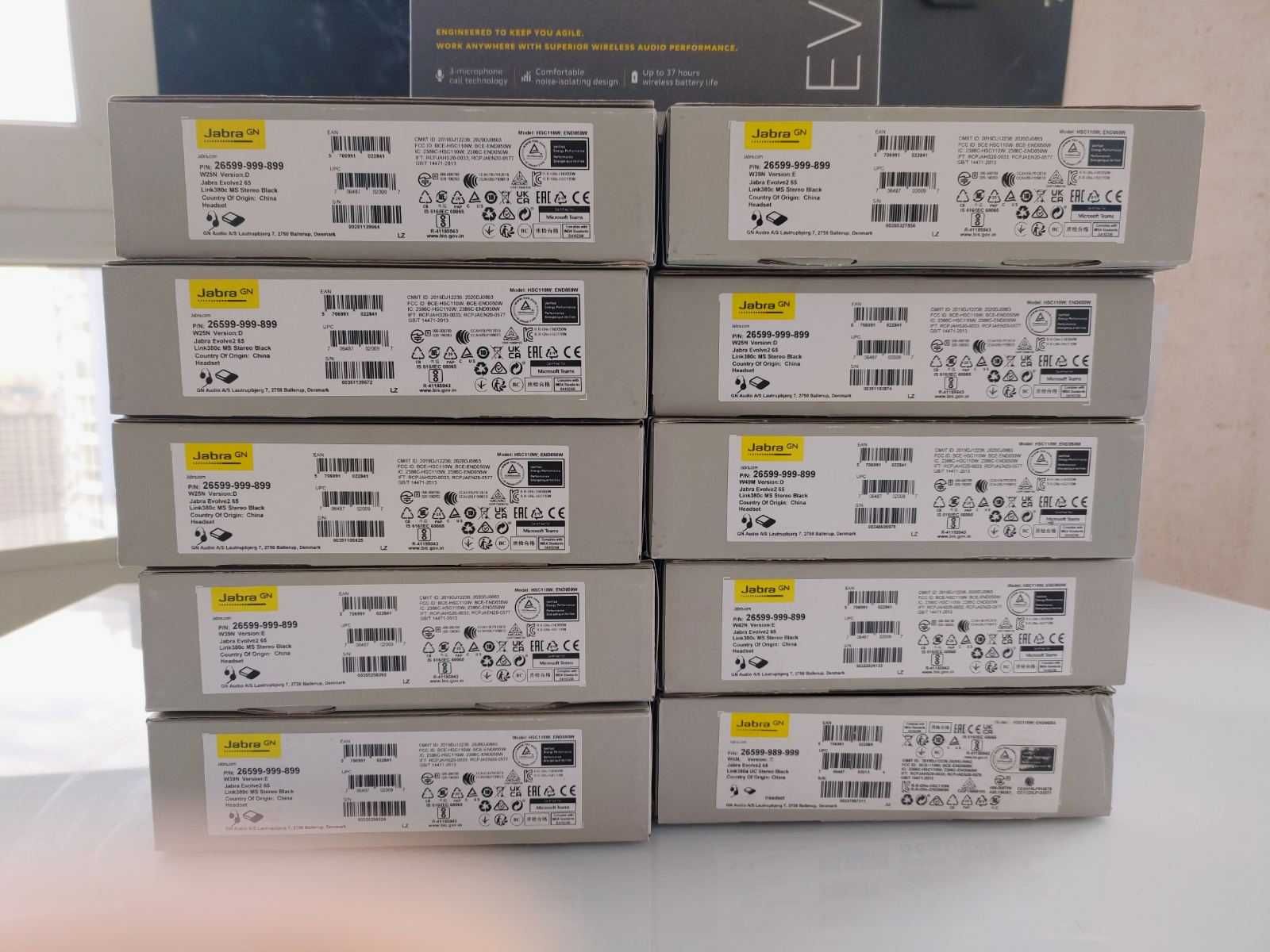 Професійна гарнітура Jabra Evolve2 65 для роботи на телефоні Нова 15шт