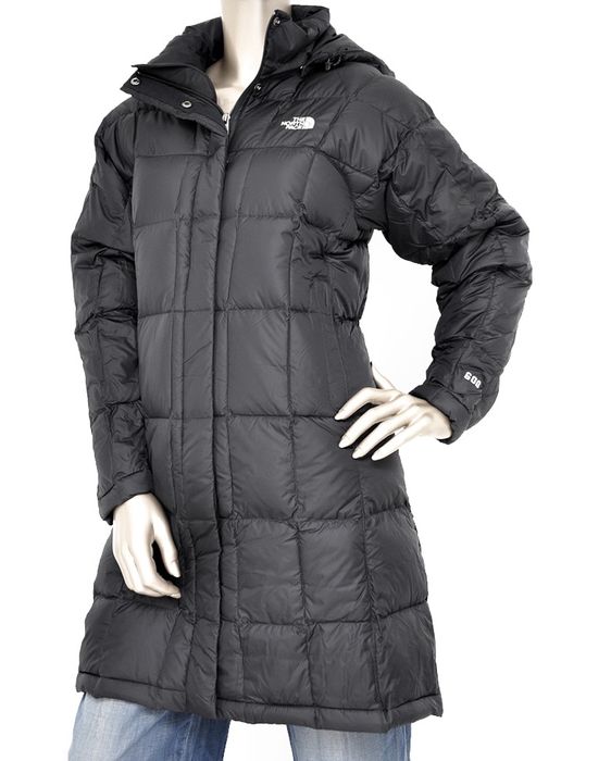 The North Face czarna puchowa płaszcz z kapturem Metropolis 600 r.S