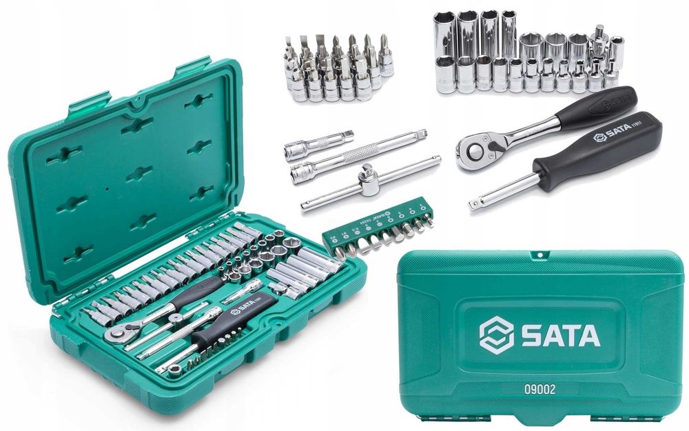 SATA Zestaw kluczy nasadowych 52 el. 1/4 metrycznych ST09002SJ