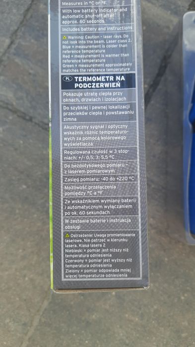 Pirometr termometr na podczerwień Lidl Parkside Powerfix