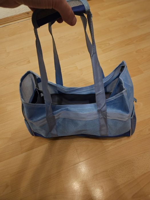 Сумка-переноска для котів і собак, блакитна