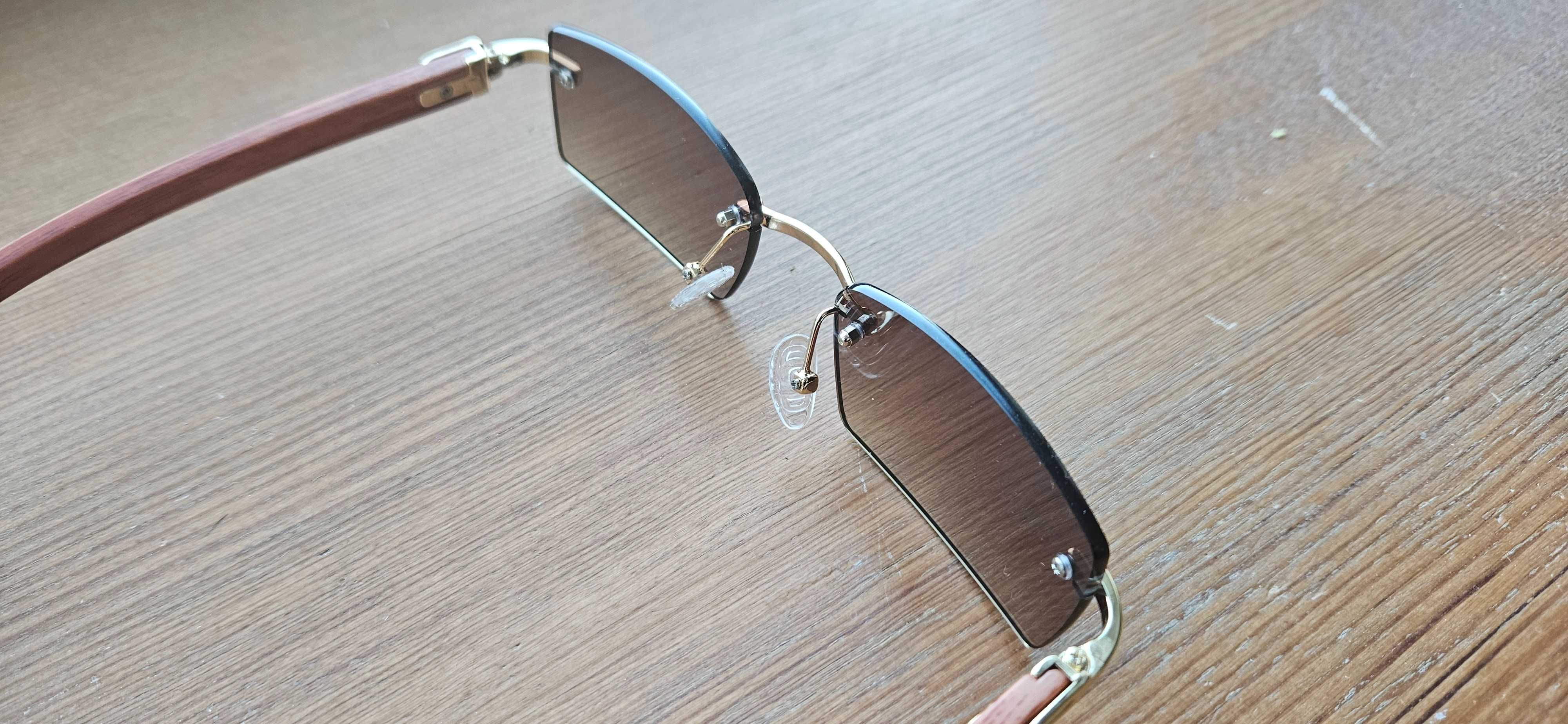 Безрамочные безоправные очки под Cartier (новые)
