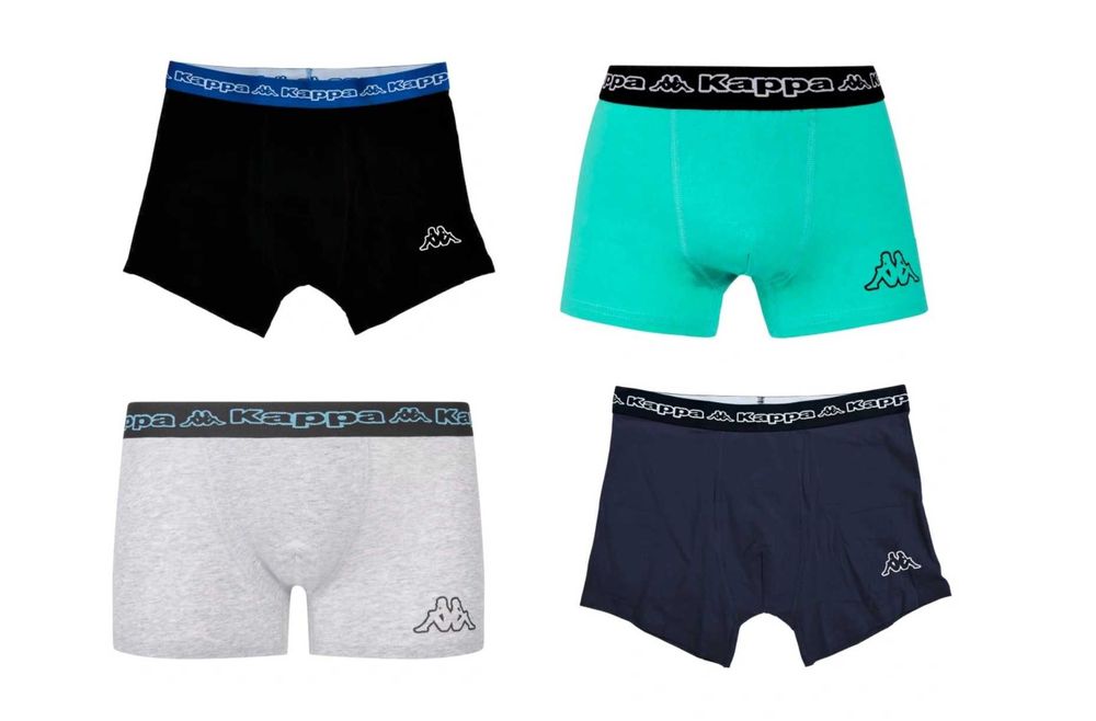 4X KAPPA Bokserki chłopięce 134-140 krótkie szorty majtki