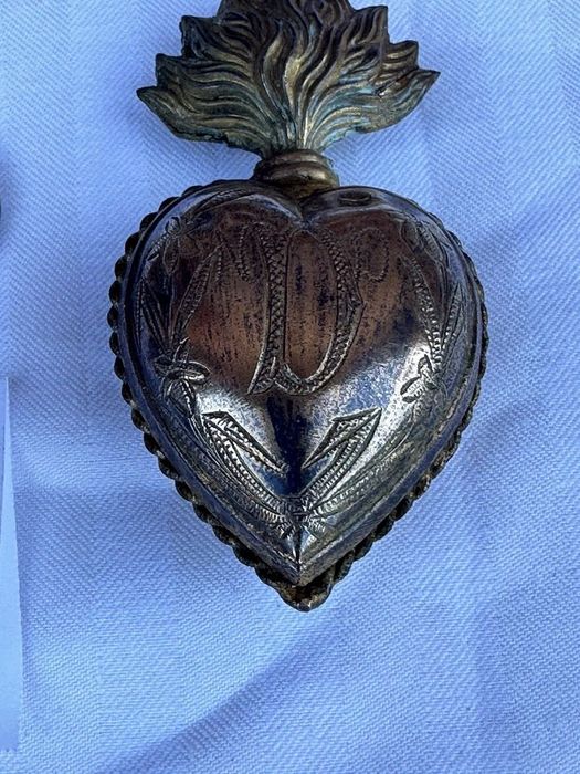 Relicário Ex Voto , coração de Maria , Séc.XIX
