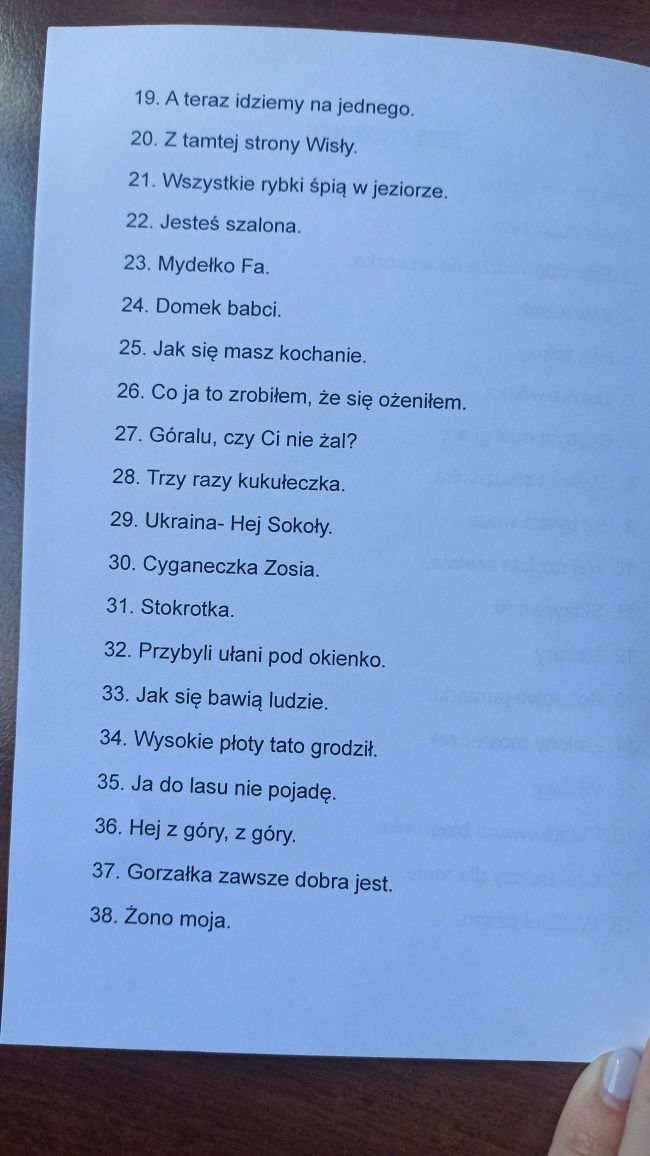 Śpiewnik weselny 7szt