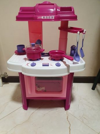 Игрушечная кухня, детская кухня розовая