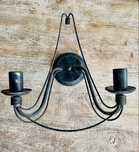 Kinkiet metal czarny szmaragd, stare złoto Scandi Loft Glamour Shabby