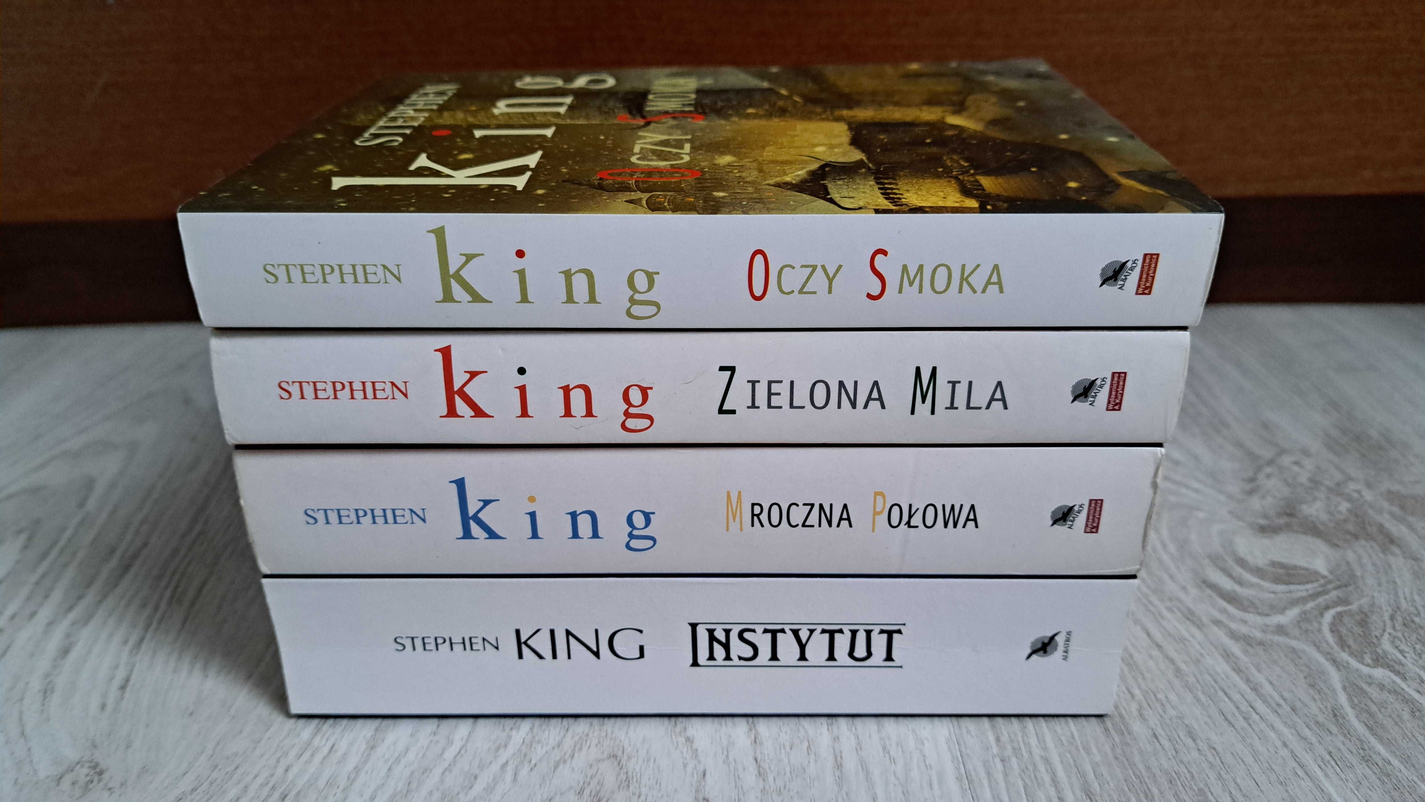 4x Stephen King Zielona Mila + Oczy Smoka + Mroczna połowa + Instytut