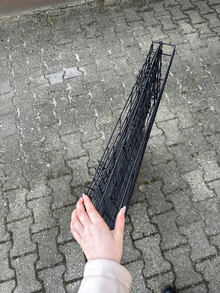 Składana klatka z małą dziurą dla psa czarna metal b.duża 90x50x65