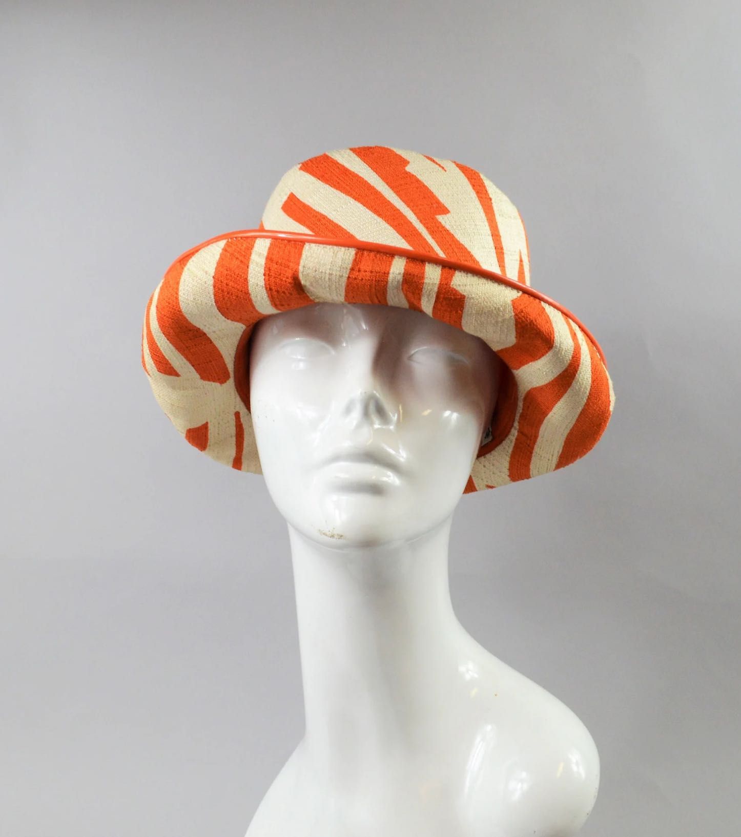 Chapeu zebrado vintage 1960s