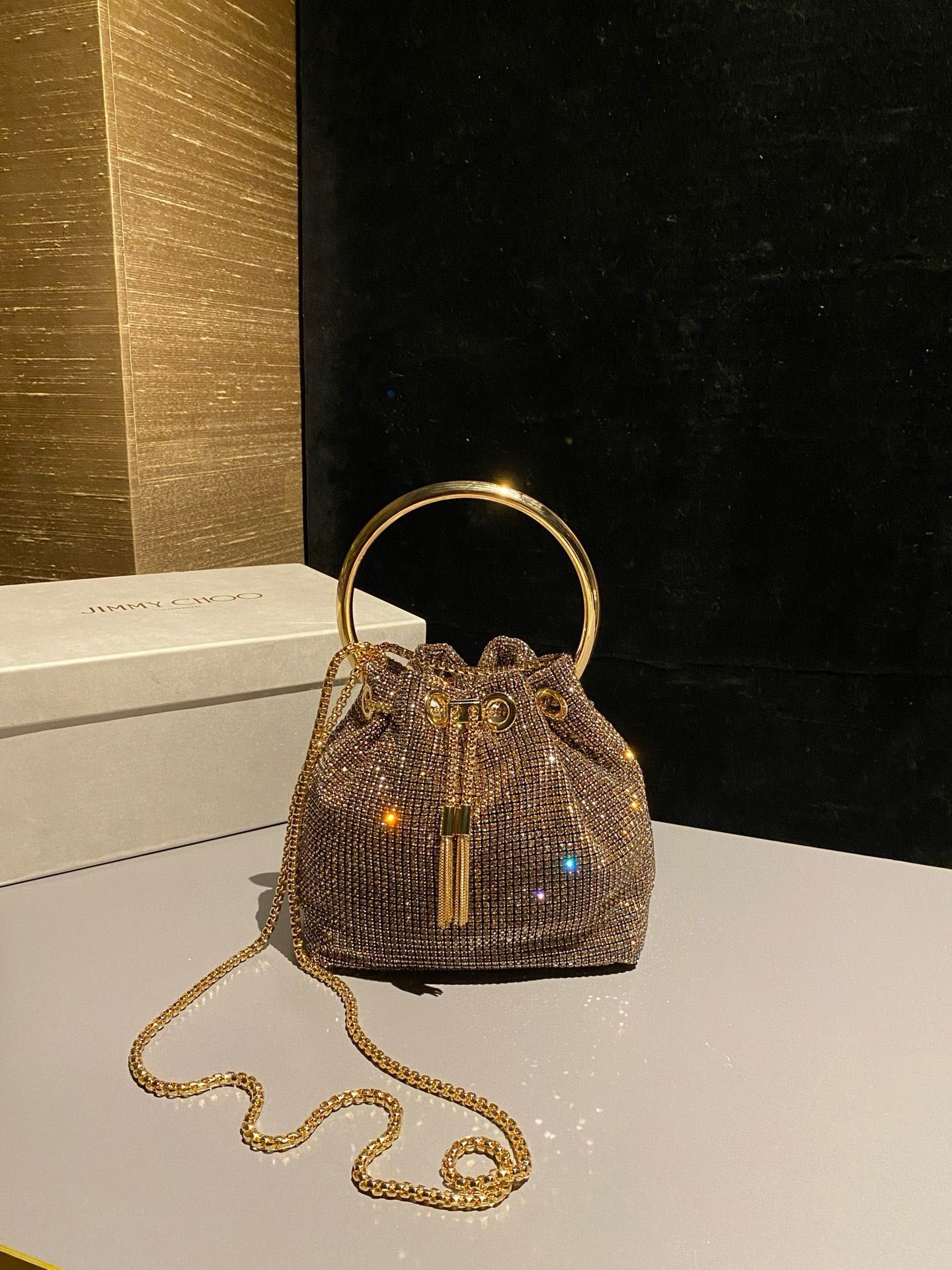 JIMMY CHOO – srebrna torebka