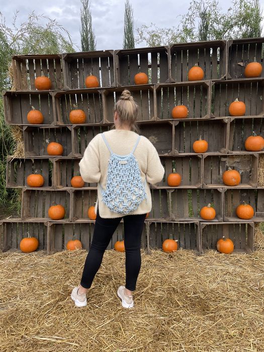 Worek plecak workoplecak makrama boho hippie handmade torba rękodzieło