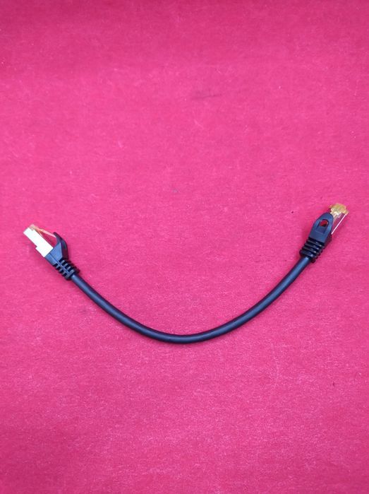 kabel rj-45 aisens do sieci lszh cat.7 600 mhz s/ftp czarny 25 cm