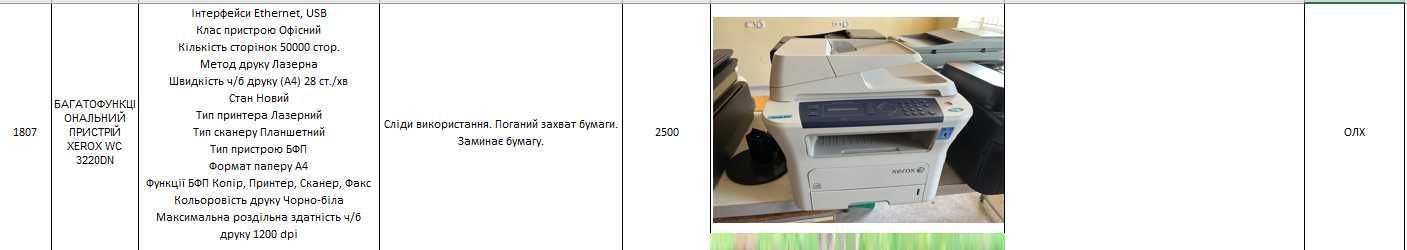 Багатофункціональний пристрій SAMSUNG та XEROX