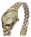 Złoty zegarek damski 14k 585 z bransoletą Geneve lw020ydy&lbw009y Wr