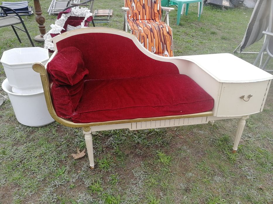 Szezlong telefonierka  siedzisko sofa retro