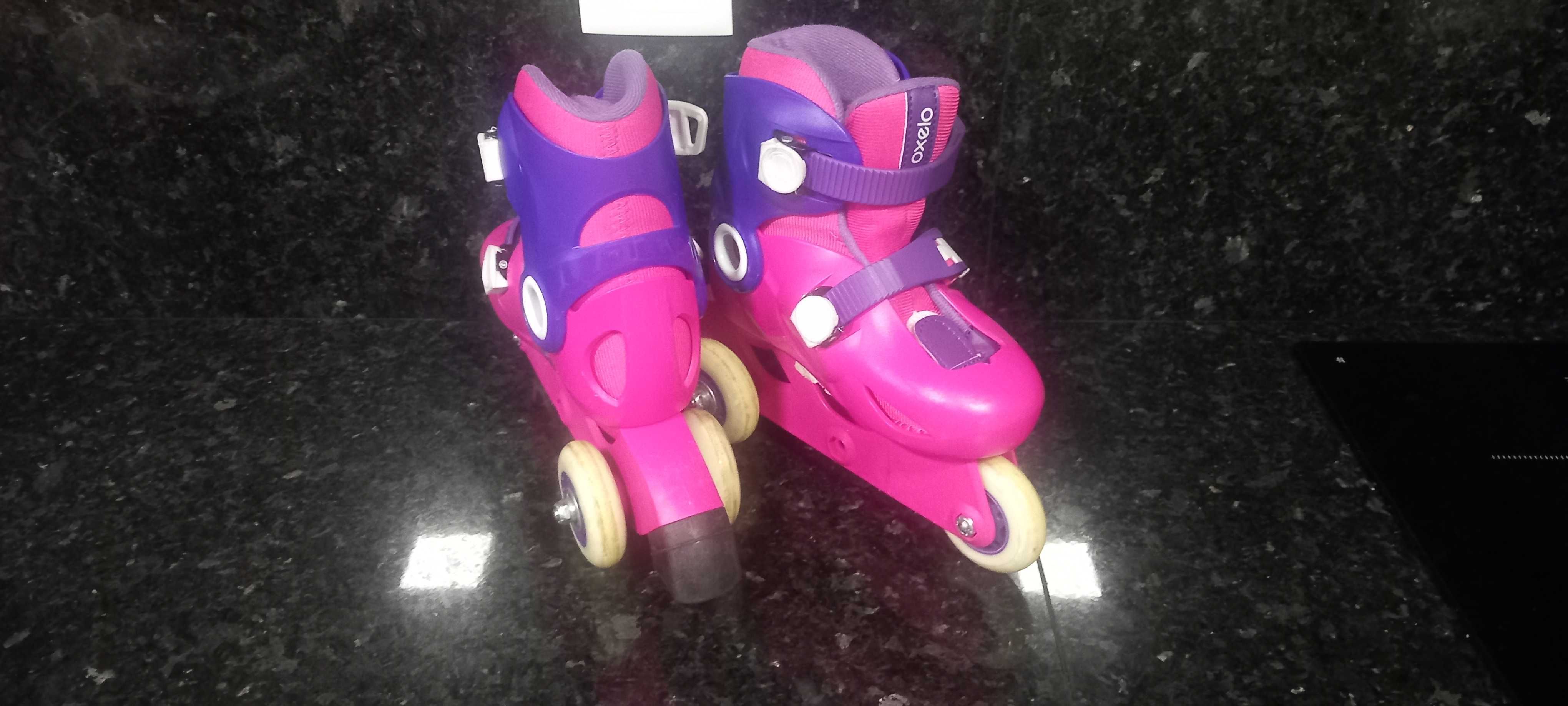 Patins menina com proteções