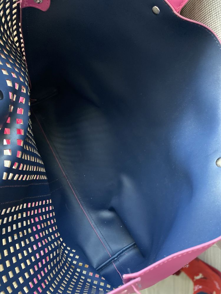 Różowa torebka duża A4 stylowa na ramię torba shopper
