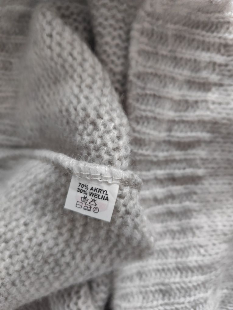 Sweter damski jasny szary