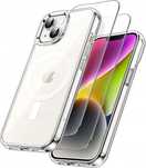 Etui Magnetyczne iPhone 14/6,1Cala x2 Szkło Hartowane JETech Przezrocz