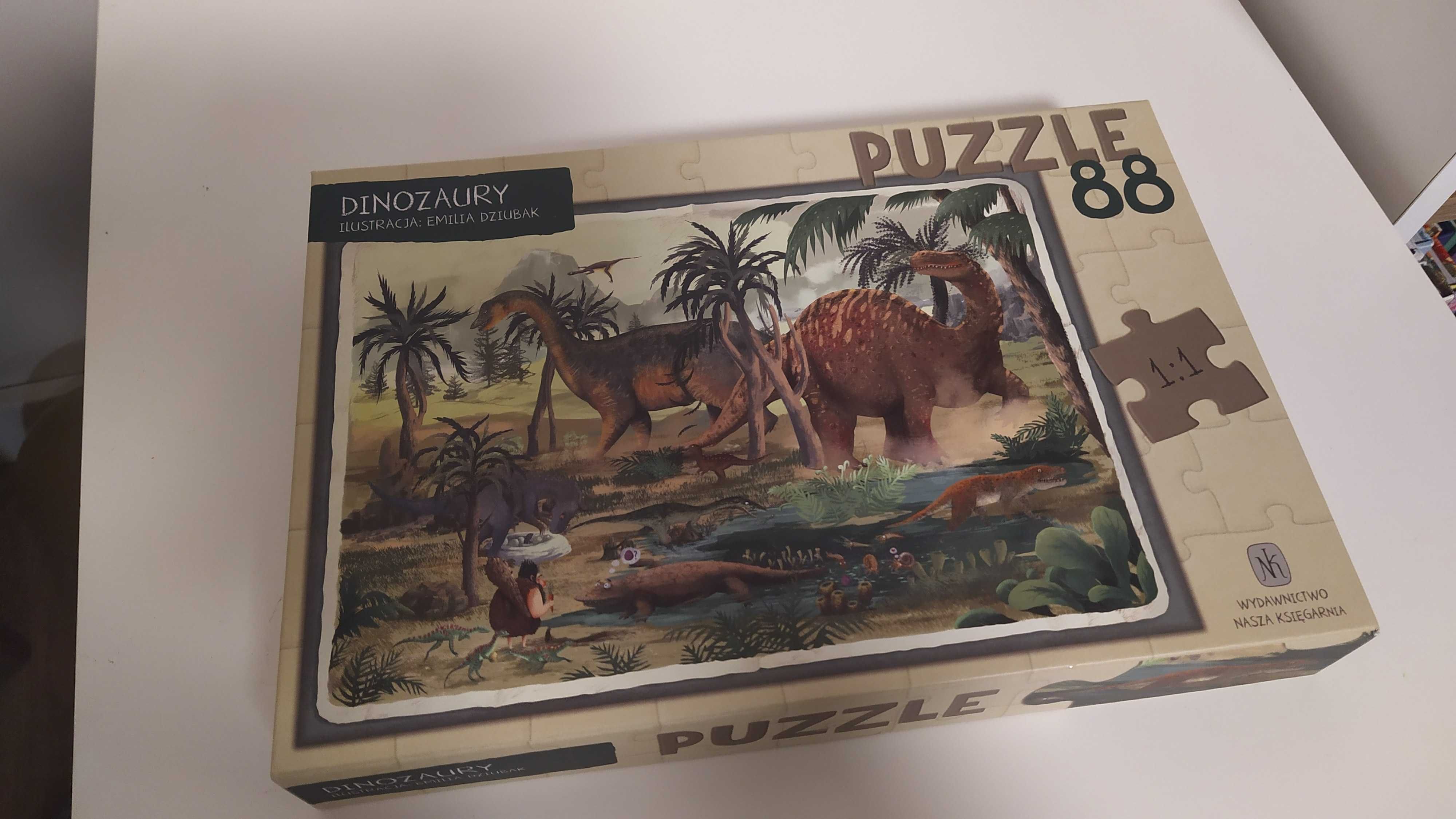 Puzzle 88 dinozaury dla dzieci