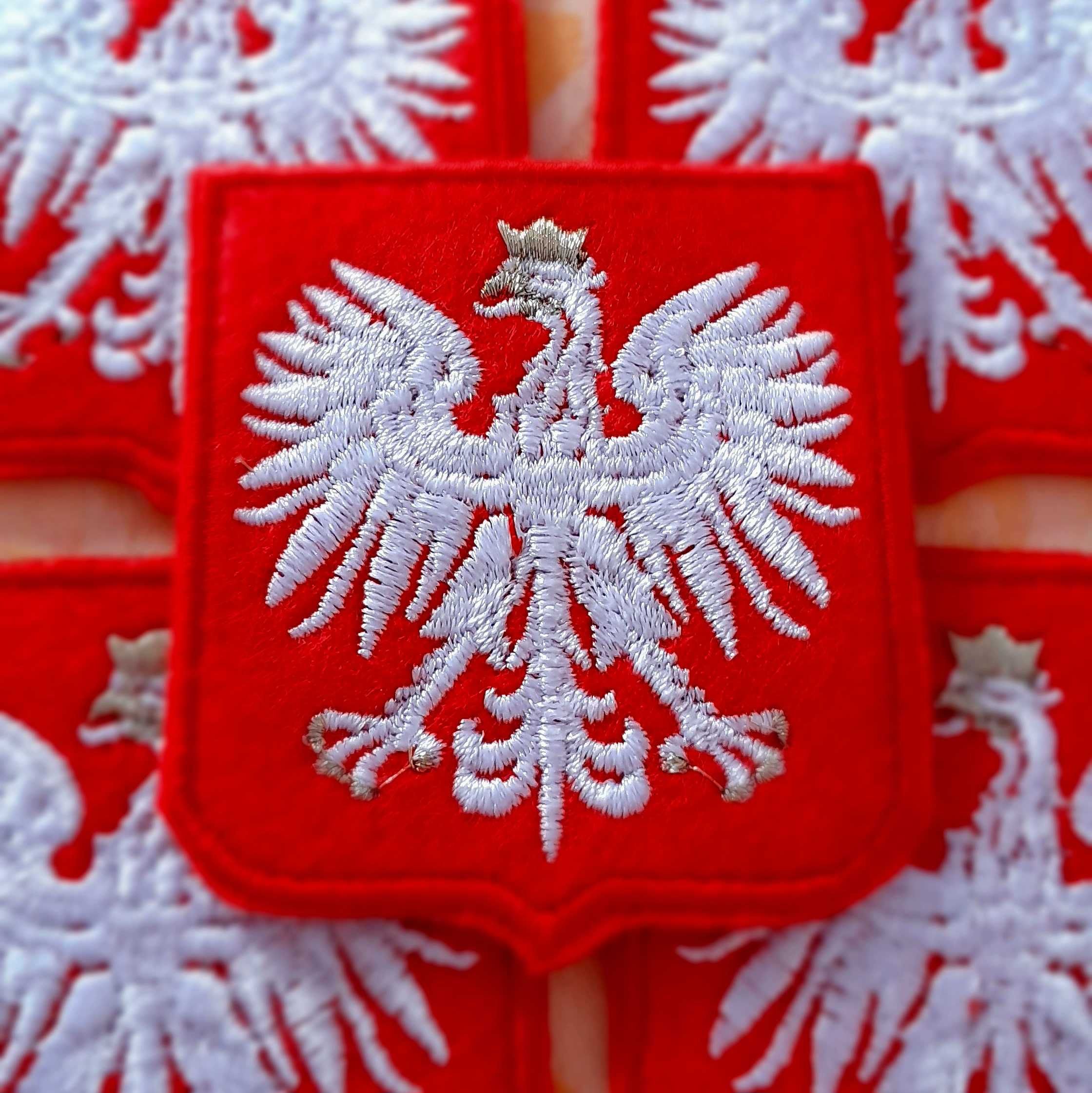 Emblemat naszywka godło orzeł Polska 65x55 mm 5 sztuk