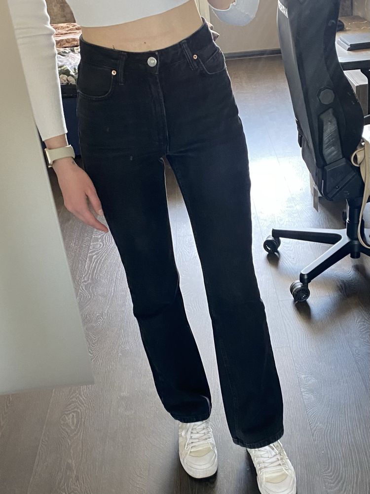 джинси stradivarius кльош / широкі zara