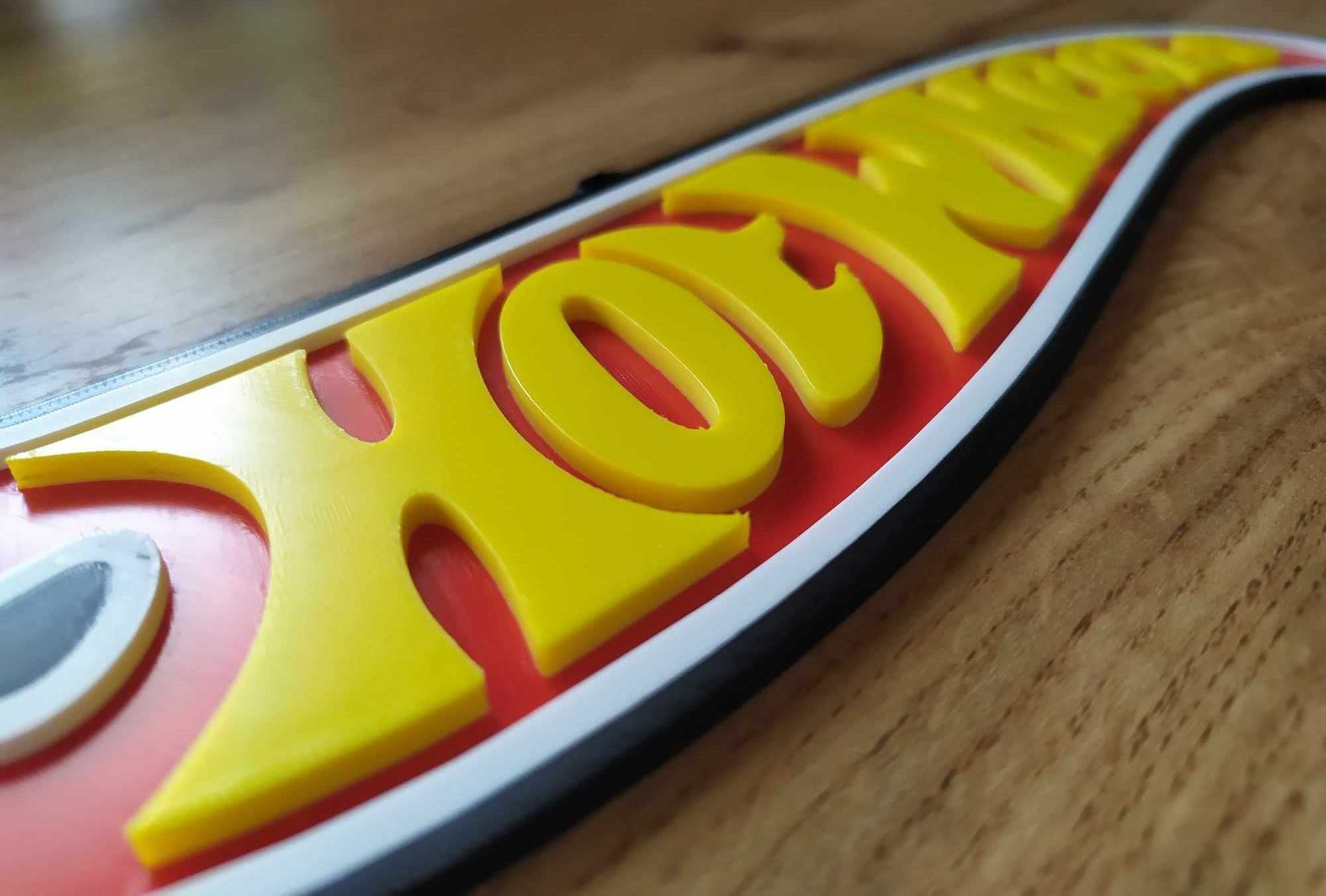 Hot Wheels Logo 3D + Plafon/Klosz