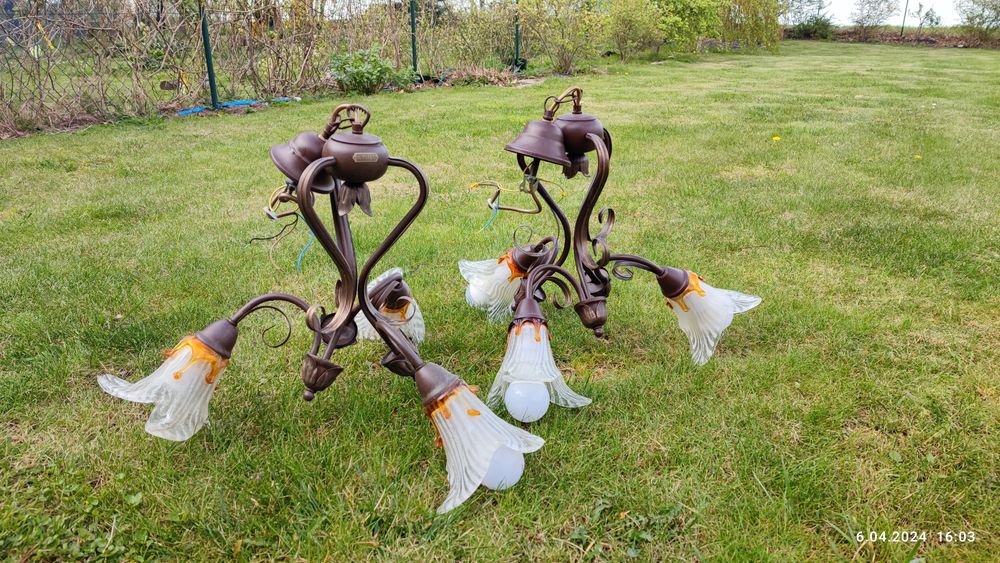 Lampa /y do salonu klosz kwiaty 2 szt