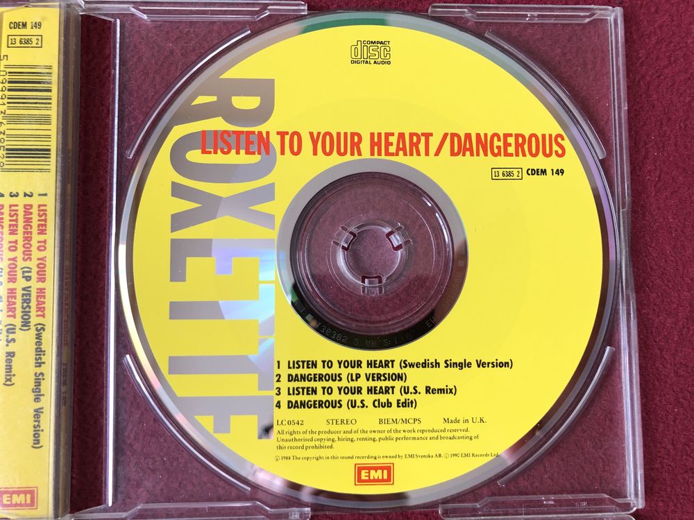 CD Accept – Metal Masters, Roxette ‎– Listen To Your Heart / Dangerous