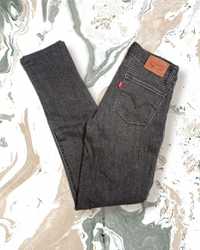 Spodnie jeansowe Levi's 711 skinny rurki szare marmurkowe