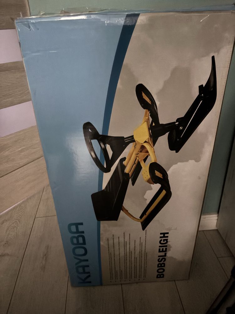 Nowe Metalowe Nartosanki Kayoba z hamulcem i kierownicą