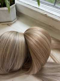 Натуральные волосы для наращивания 65 см блонд