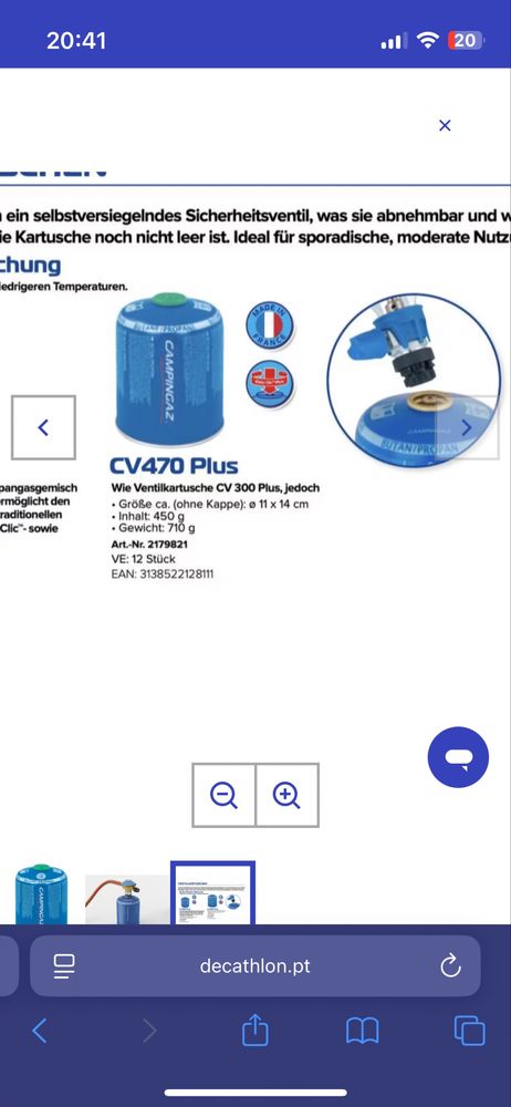 Botija campingaz 470 plus