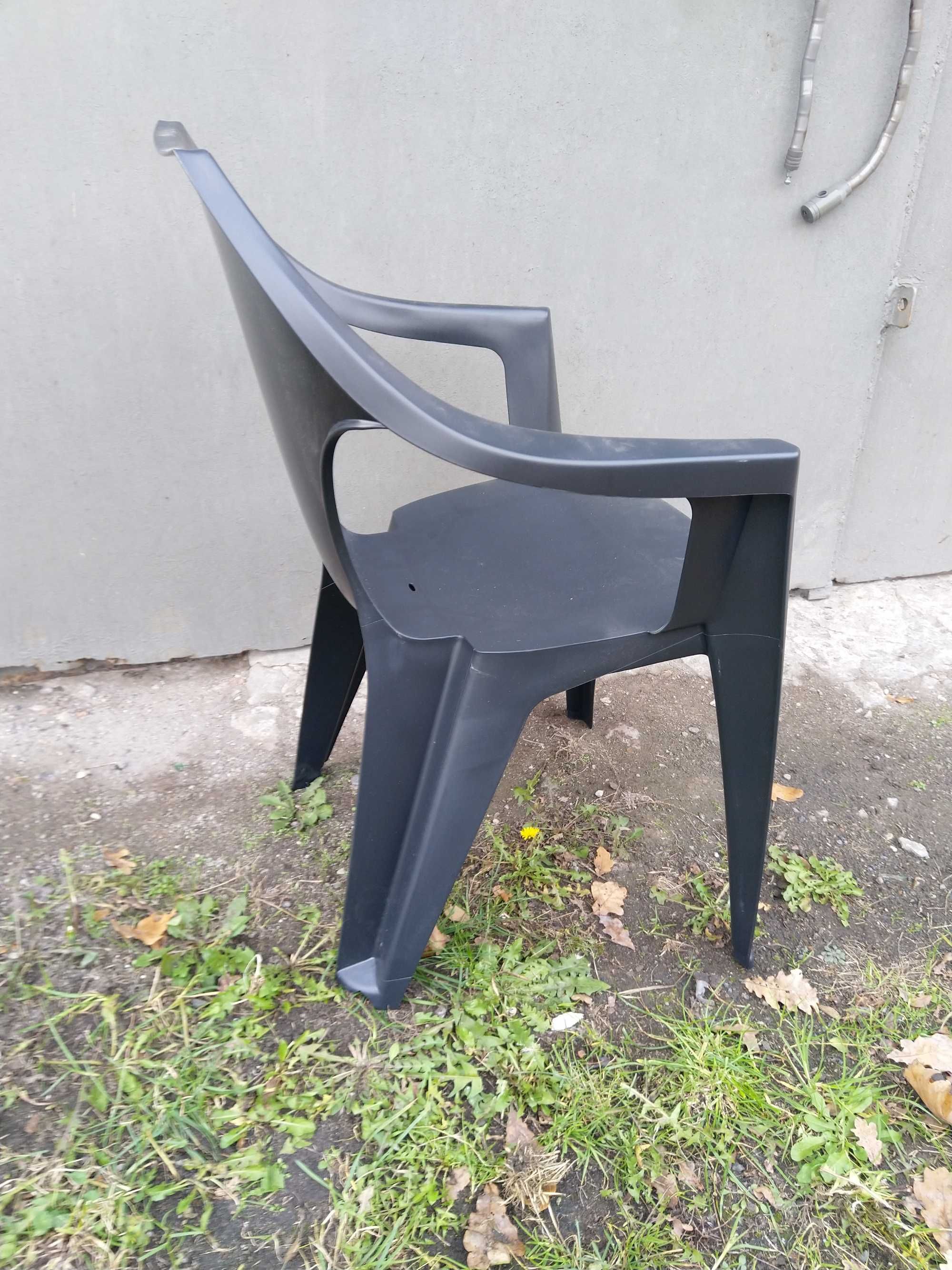 NAJTANIEJ Krzesło Ogrodowe Plastikowe Dante Grafit Low Back
